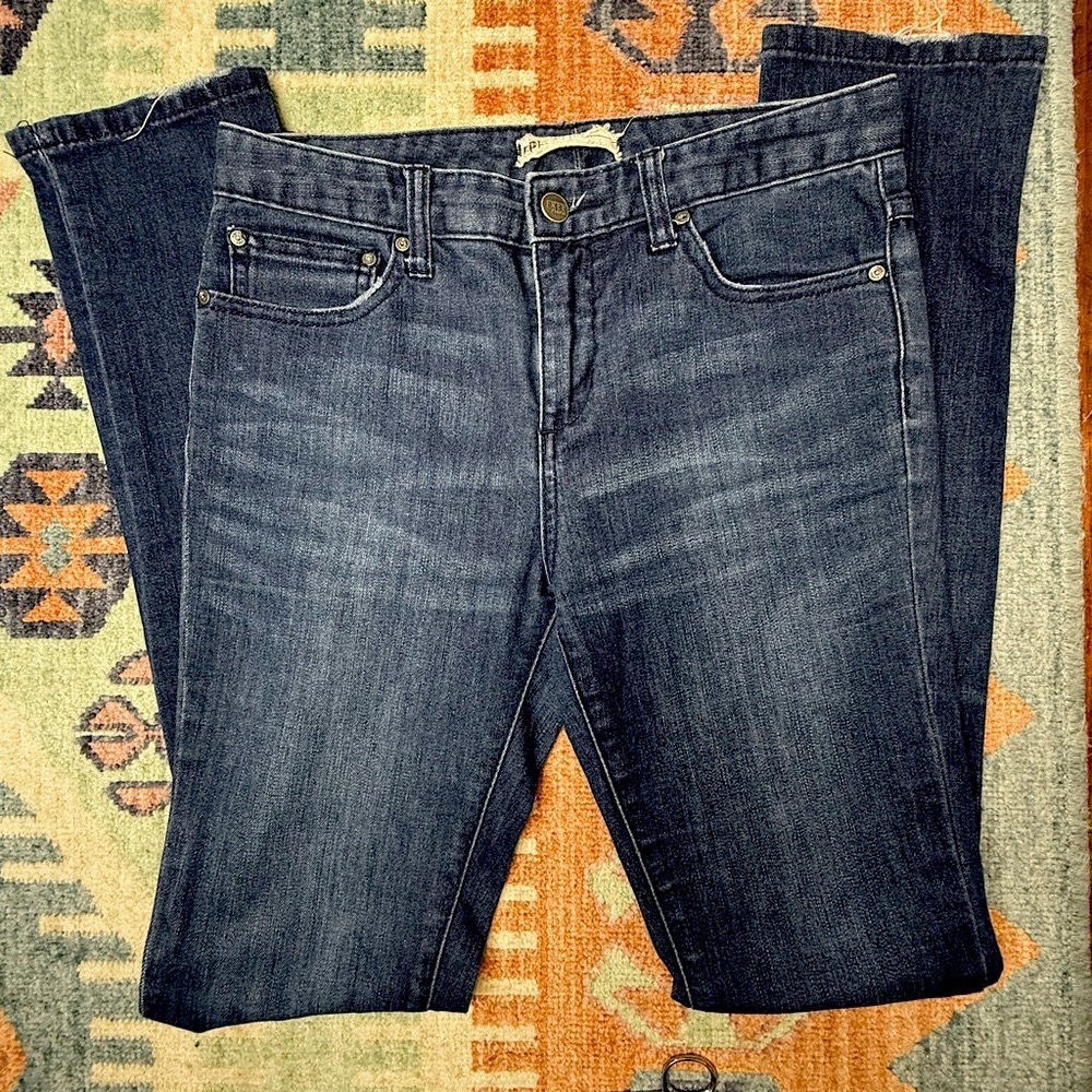 Free People Mid-to-High Waisted Slim/Straight Leg Jeans